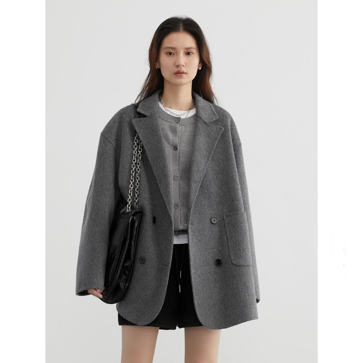 Women's Wool Double-sided Woolen Coat - Image 10