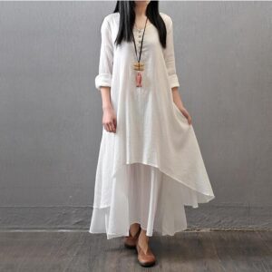 Two fake flax dresses