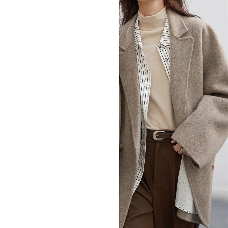 Women's Wool Double-sided Woolen Coat - Image 8